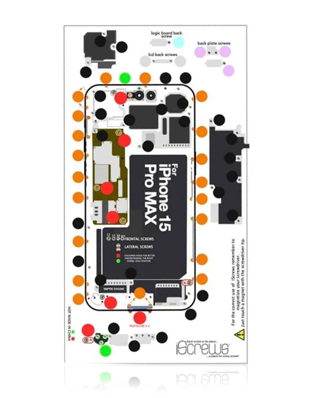Podložka na šroubky iScrews pro iPhone 15 Pro Max (dottorpod)
