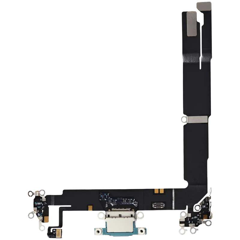 Flex kabel nabíjecího konektoru pro iPhone 16 Plus (originál z vyřazeného zařízení) (modrozelená)