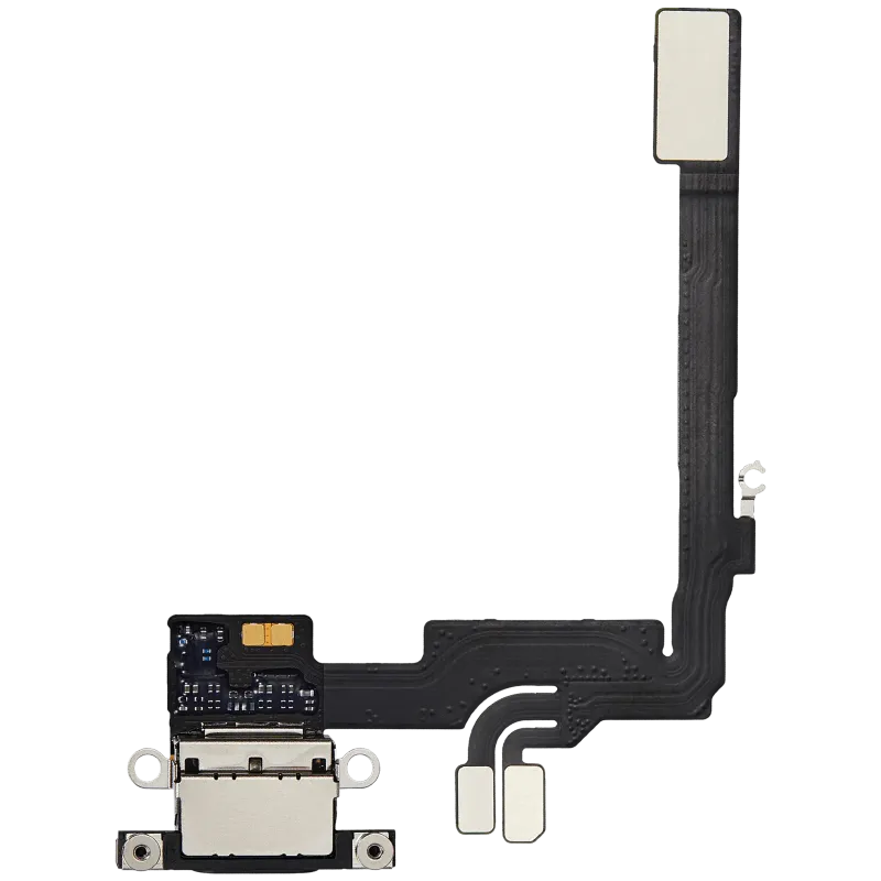Flex kabel nabíjecího konektoru pro iPhone 16 Pro (originál z vyřazeného zařízení) (černý titan)