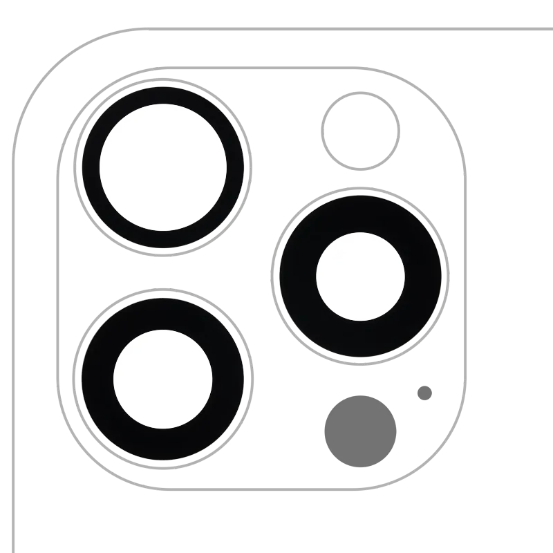 Sklíčko zadní kamery (jen sklo) s lepením pro iPhone 16 Pro / 16 Pro Max (sada 3 ks) (pravý safír) (Premium)