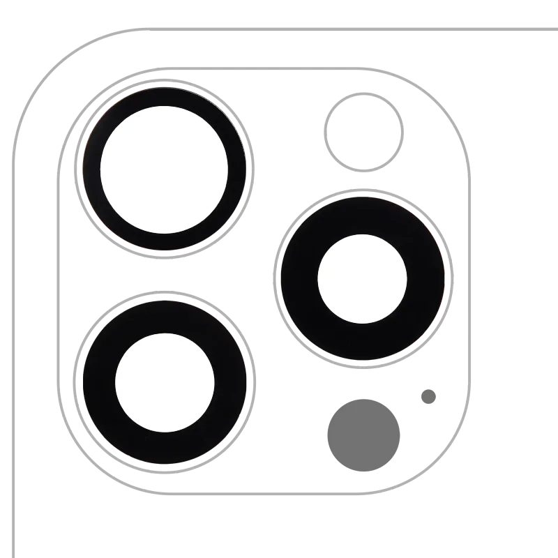 Sklíčko zadní kamery (jen sklo) s lepením pro iPhone 16 Pro / 16 Pro Max (sada 3 ks) (pravý safír) (Premium) (balení 10 ks)