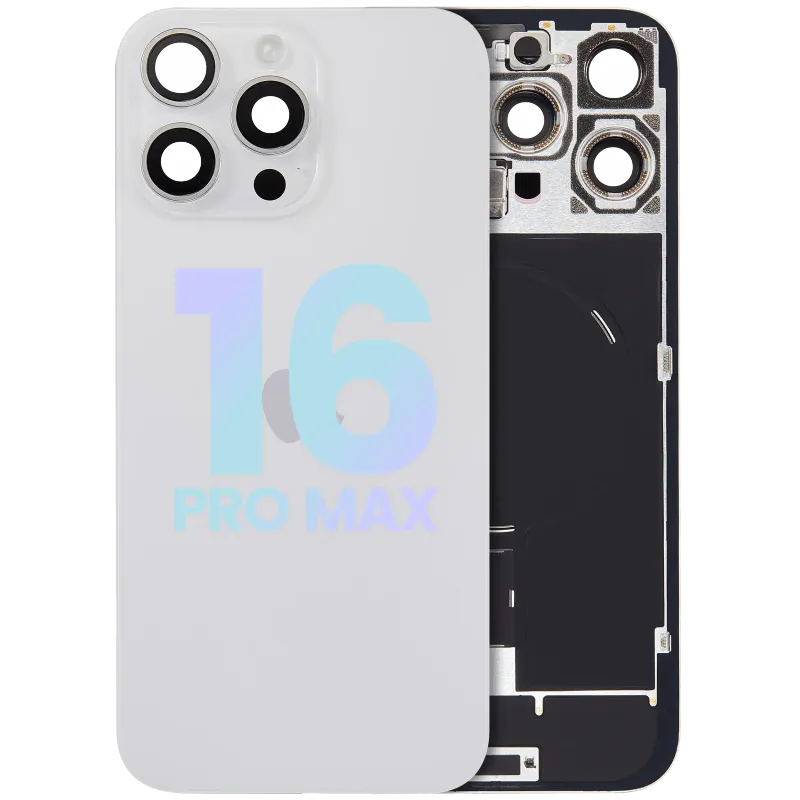 Zadní sklo s magnetem MagSafe, NFC a flexem blesku pro iPhone 16 Pro Max (Service Pack) (bílý titan)