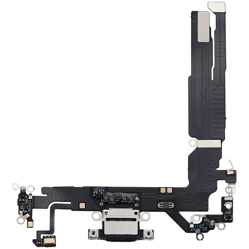 Flex kabel nabíjecího konektoru pro iPhone 17 (Aftermarket Plus) (černá)