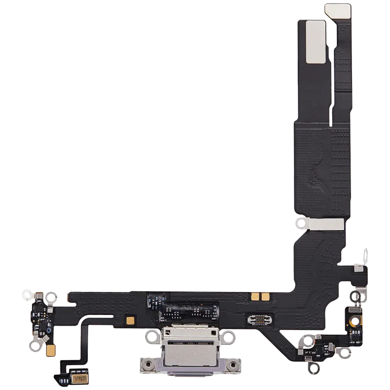 Flex kabel nabíjecího konektoru pro iPhone 17 (originál z vyřazeného zařízení) (levandulová)