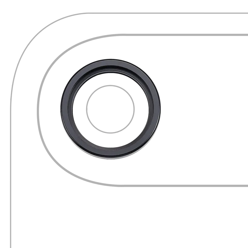 Sklíčko zadní kamery s držákem a rámečkem pro iPhone Air (sada 3 ks) (Premium) (vesmírně černá)