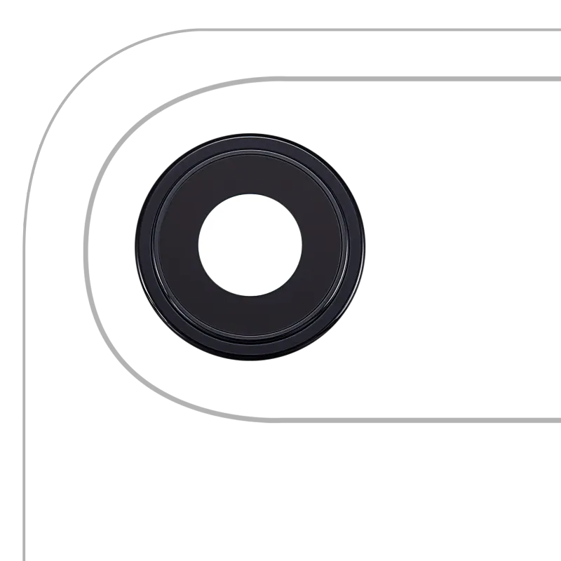 Sklíčko zadní kamery s držákem a rámečkem pro iphone Air (Premium) (vesmírně černá)