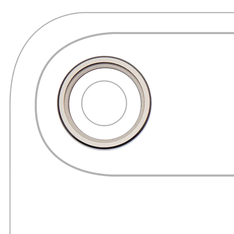 Samotný rámeček sklíčka zadní kamery pro iPhone Air (světle zlatá) (balení 10 ks)