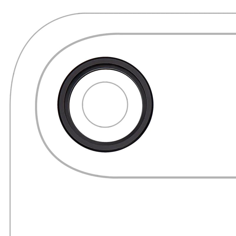 Samotný rámeček sklíčka zadní kamery pro iPhone Air (vesmírně černá)