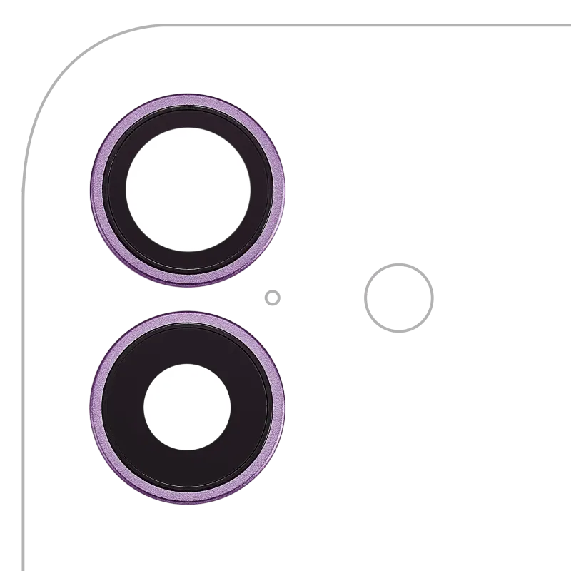 Sklíčko zadní kamery s držákem a rámečkem pro iPhone 17 (fialová) (Premium)
