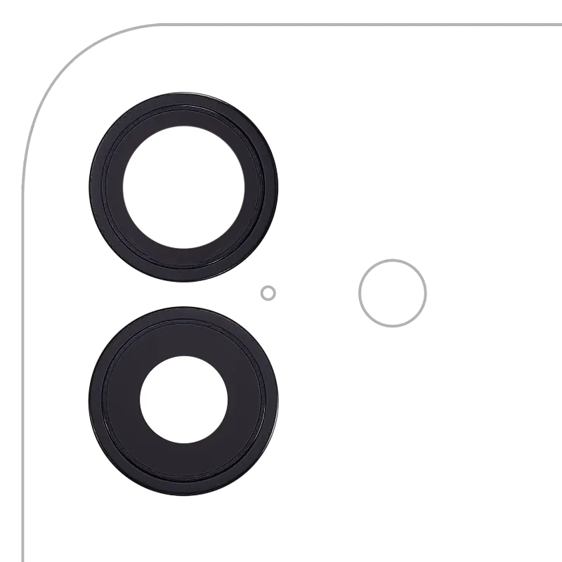 Sklíčko zadní kamery s držákem a rámečkem pro iPhone 17 (Premium) (černá)