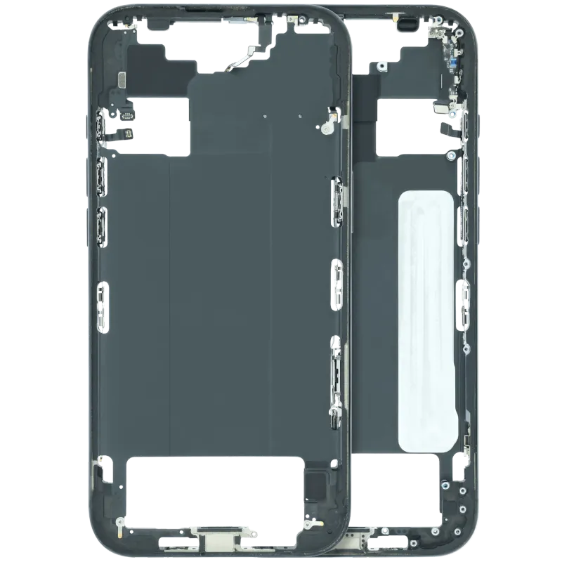 Střední rám (housing) s drobnými díly pro iPhone Air (US/EU verze) (originál z vyřazeného zařízení, stav A) (vesmírně černá)
