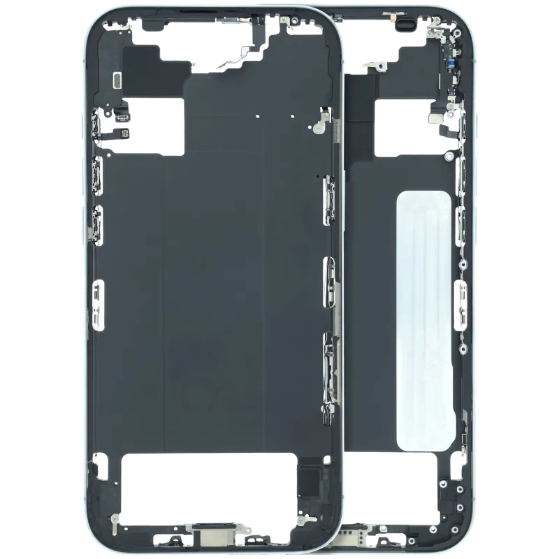 Střední rám (housing) s drobnými díly pro iPhone Air (US/EU verze) (originál z vyřazeného zařízení, stav A) (nebesky modrá)