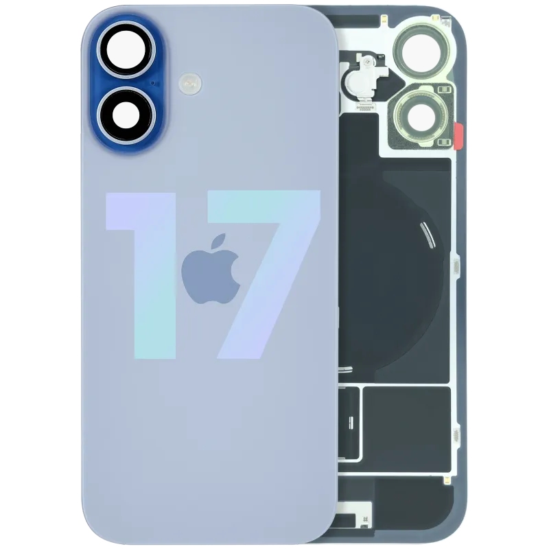 Zadní sklo s magnetem MagSafe a NFC pro iPhone 17 (Service Pack) (modrá)