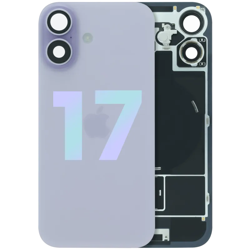 Zadní sklo s magnetem MagSafe a NFC pro iPhone 17 (Service Pack) (levandulová)