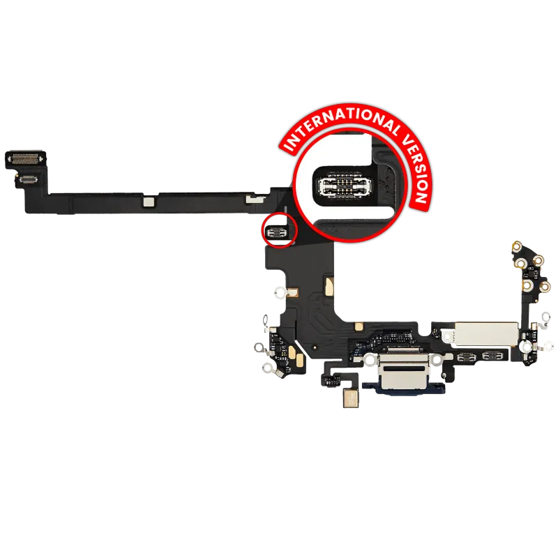 Flex kabel nabíjecího konektoru pro iPhone 17 Pro (Premium) (mezinárodní verze) (temně modrá)