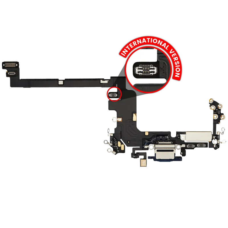 Flex kabel nabíjecího konektoru pro iPhone 17 Pro (originál z vyřazeného zařízení) (mezinárodní verze) (temně modrá)