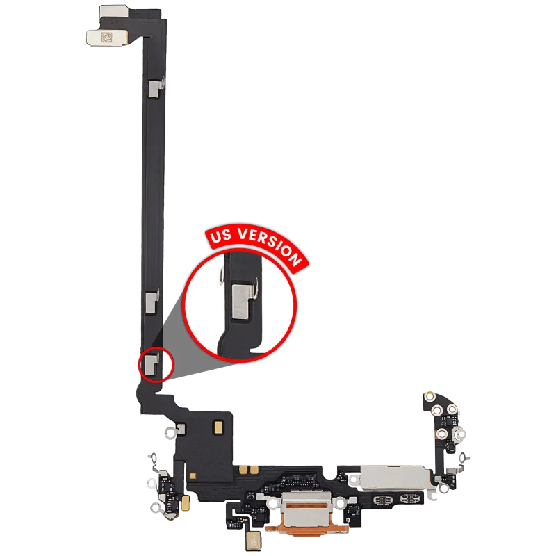 Flex kabel nabíjecího konektoru pro iPhone 17 Pro Max (Premium) (US verze) (kosmicky oranžová)