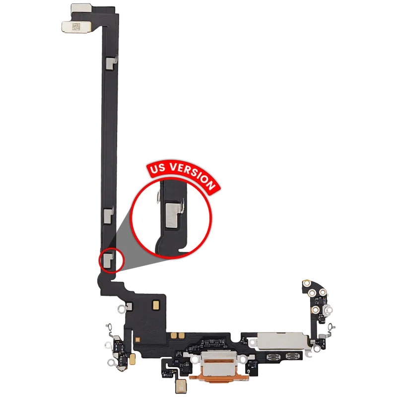 Flex kabel nabíjecího konektoru pro iPhone 17 Pro Max (originál z vyřazeného zařízení) (US verze) (kosmicky oranžová)