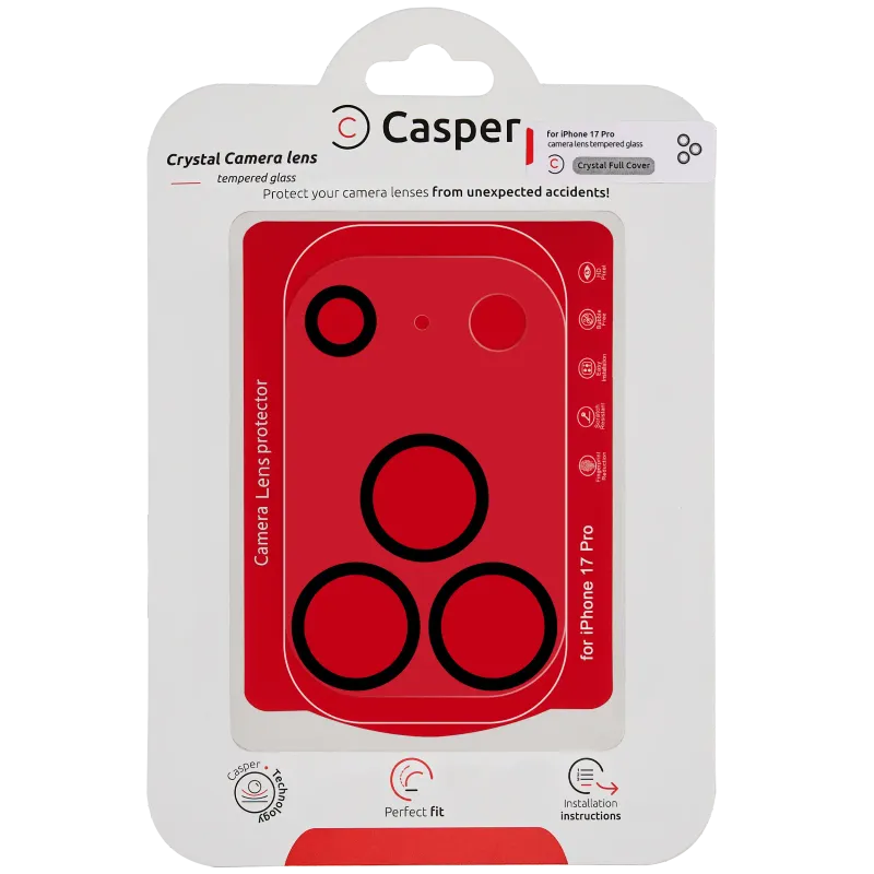 Ochrana objektivu Casper pro iPhone 17 Pro (celoplošné)
