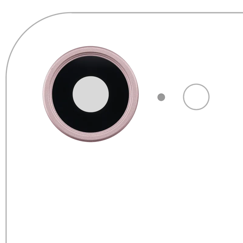 Sklíčko zadní kamery s držákem a rámečkem pro iPhone 17e (Premium) (Soft Pink)