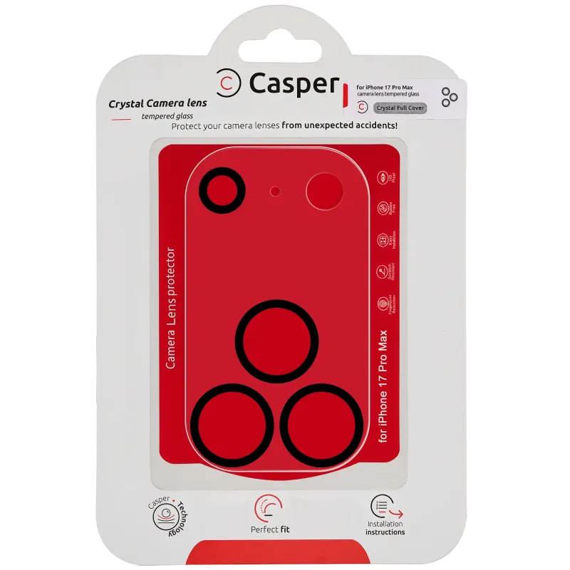 Ochrana objektivu Casper pro iPhone 17 Pro Max (celoplošné)