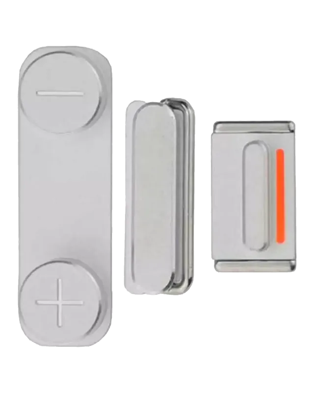 Sada tlačítek (zapínání / hlasitost / vibrace) pro iPhone 5S / SE (2016) (stříbrná)