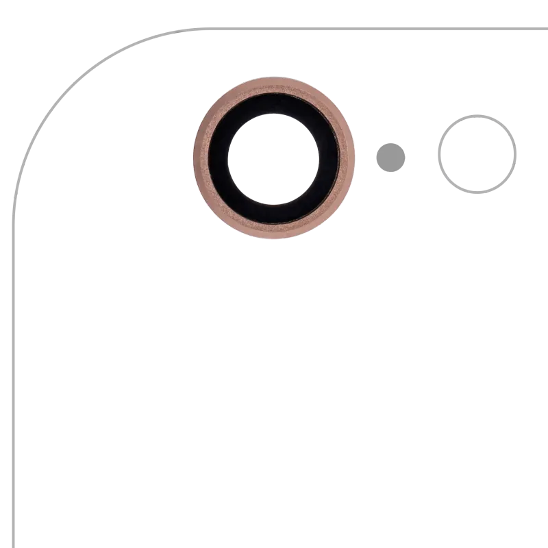 Sklíčko zadní kamery pro iPhone 6 / 6S (pravý safír) (Premium) (růžově zlatá) (balení 10 ks)