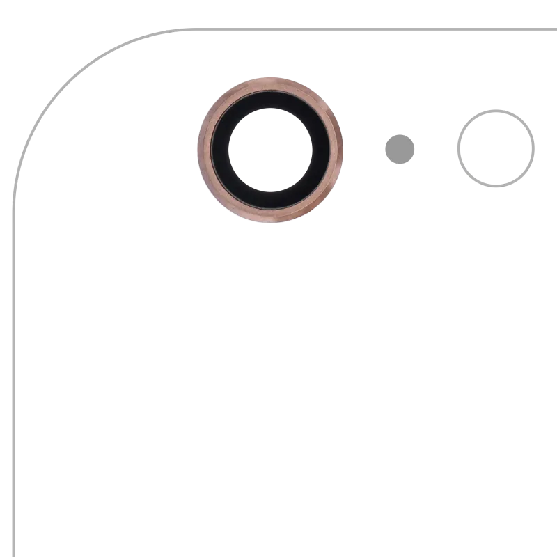 Sklíčko zadní kamery pro iPhone 6 Plus / 6S Plus (pravý safír) (Premium) (růžově zlatá) (balení 10 ks)
