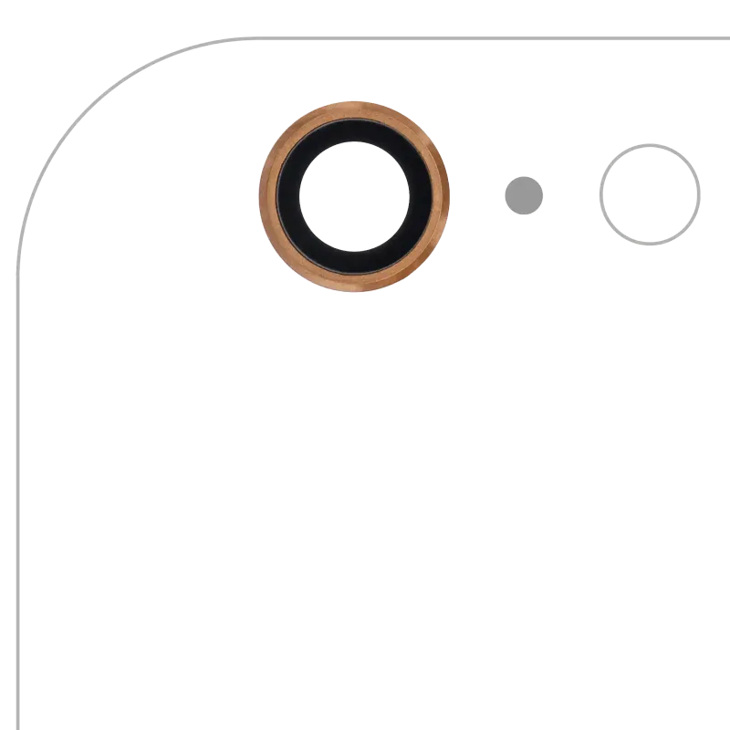 Sklíčko zadní kamery pro iPhone 6 Plus / 6S Plus (pravý safír) (Premium) (zlatá) (balení 10 ks)