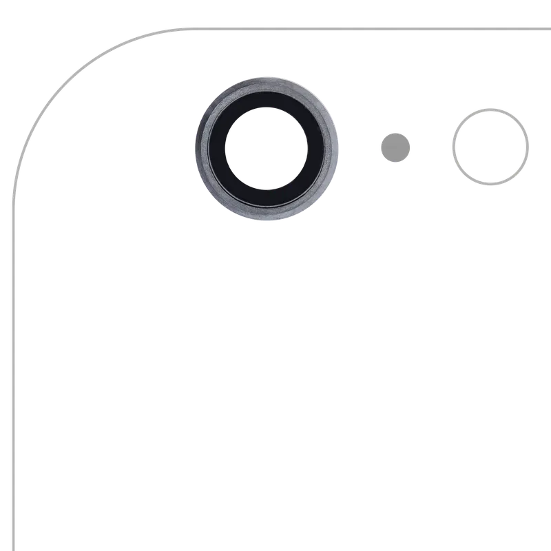 Sklíčko zadní kamery pro iPhone 6 Plus / 6S Plus (pravý safír) (Premium) (vesmírně šedá) (balení 10 ks)