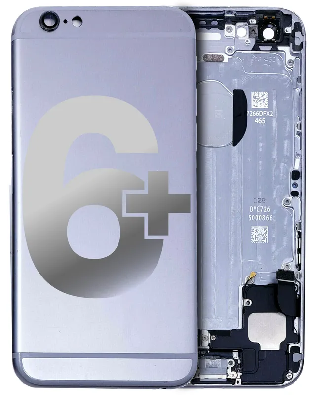Zadní kryt (housing) s drobnými díly pro iPhone 6 Plus (bez loga) (Aftermarket Plus) (vesmírně šedá)