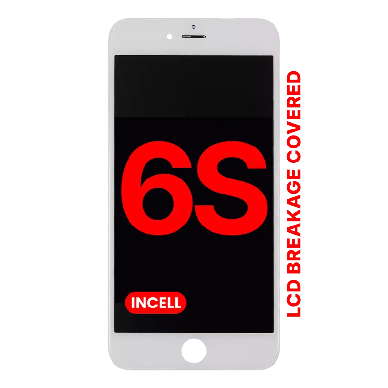 LCD displej s ocelovou deskou pro iPhone 6S (Aftermarket Pro: XO7 Incell) (bílá)
