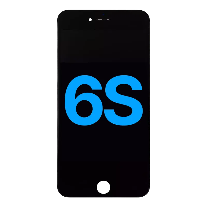 LCD displej s ocelovou deskou pro iPhone 6S (Aftermarket: AQ7) (černá)