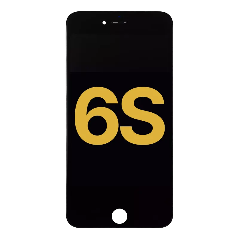 LCD displej s ocelovou deskou pro iPhone 6S (repasovaný) (černá)