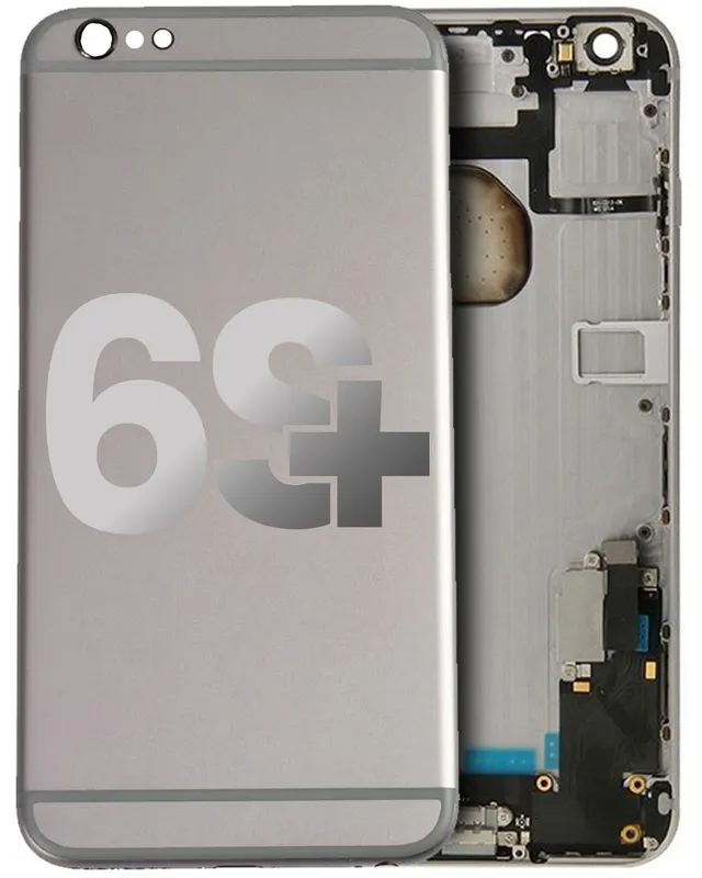 Zadní kryt (housing) s drobnými díly pro iPhone 6S (bez loga) (Aftermarket Plus) (stříbrná)