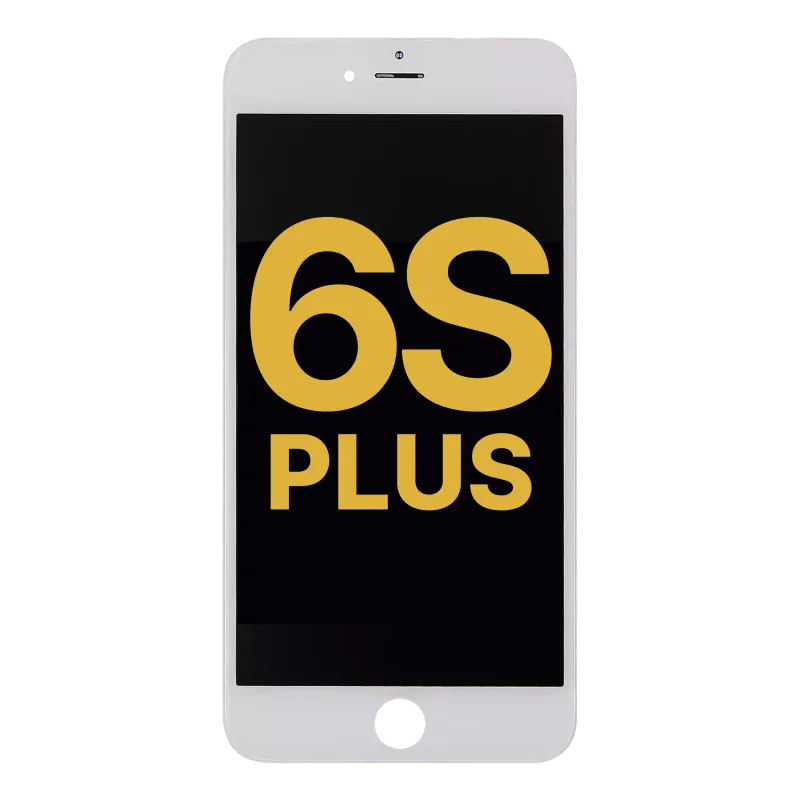 LCD displej s ocelovou deskou pro iPhone 6S Plus (repasovaný) (bílá)