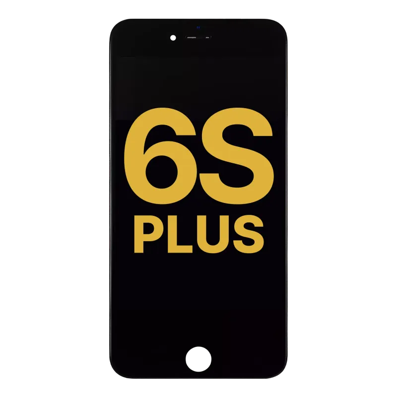 LCD displej s ocelovou deskou pro iPhone 6S Plus (repasovaný) (černá)