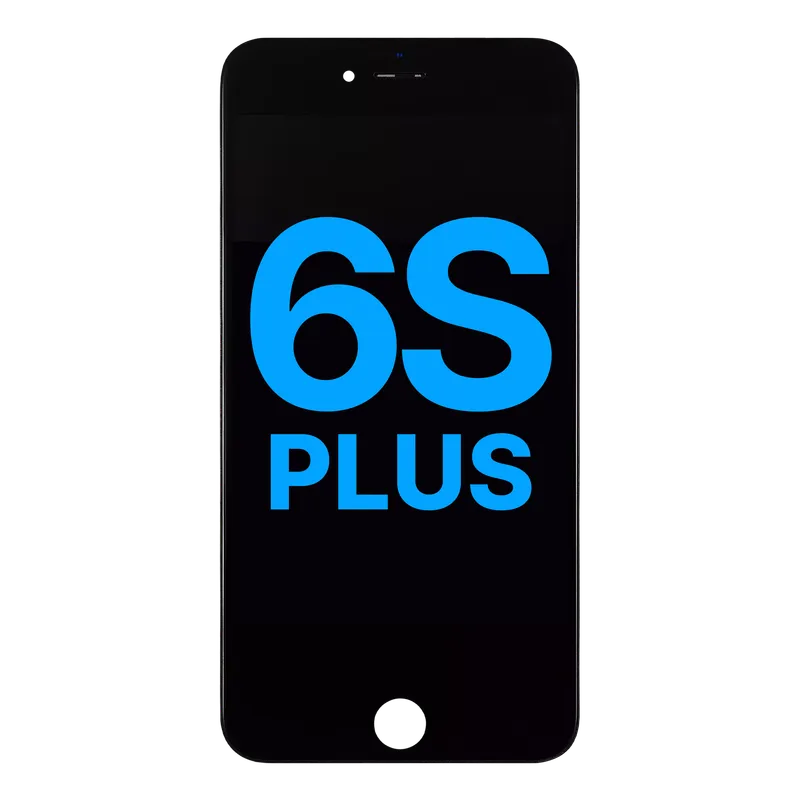LCD displej s ocelovou deskou pro iPhone 6S Plus (Aftermarket: AQ7) (černá)