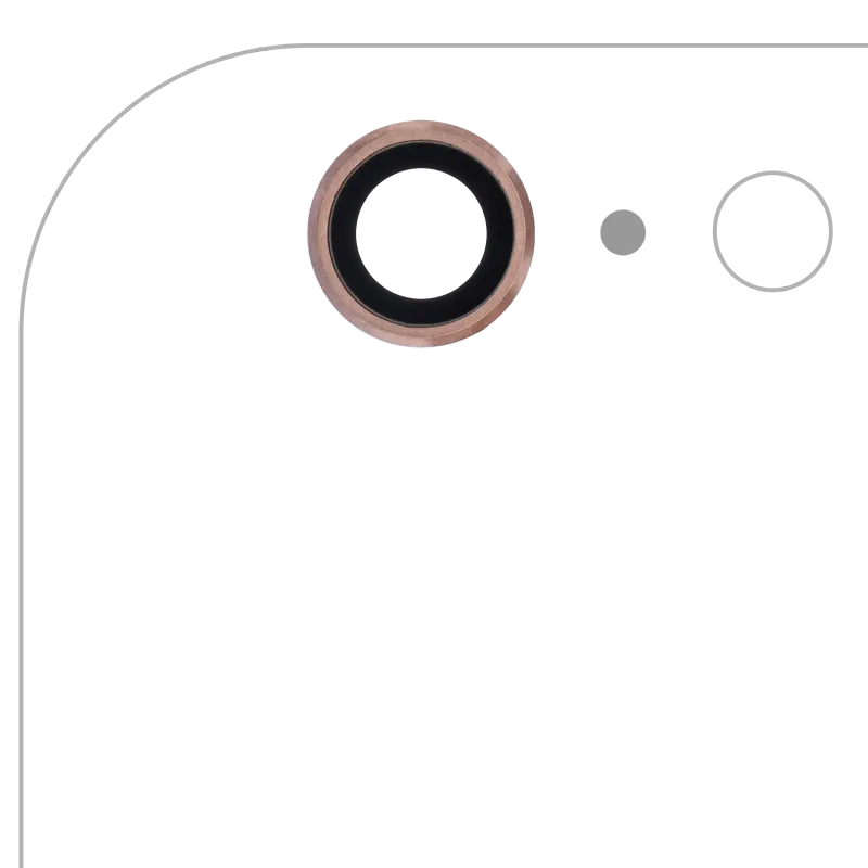 Sklíčko zadní kamery pro iPhone 6S Plus (růžově zlatá) (balení 10 ks)