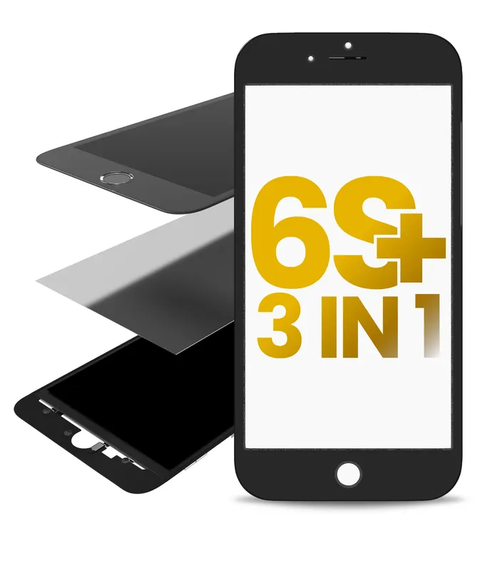 3v1 (přední sklo + rámeček + předinstalovaná OCA) pro iPhone 6S Plus (černá) (balení 2 ks)