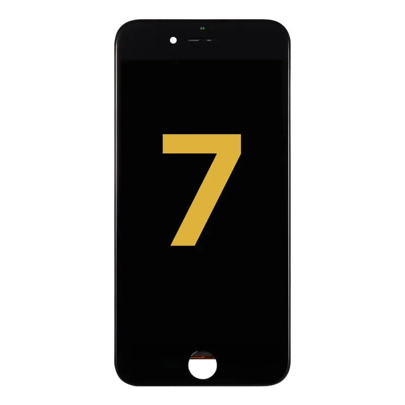 LCD displej s ocelovou deskou pro iPhone 7 (repasovaný) (černá)