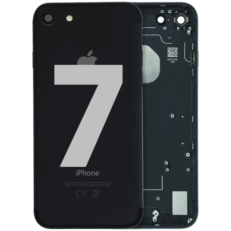 Zadní kryt (housing) pro iPhone 7 (originál z vyřazeného zařízení, stav C) (temně černá)