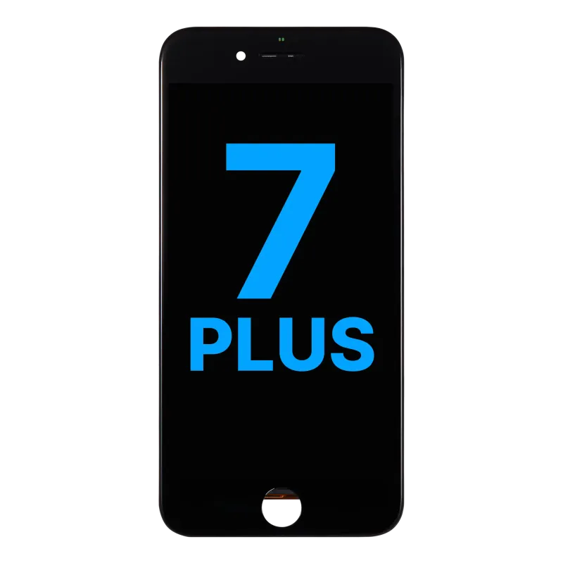LCD displej s ocelovou deskou pro iPhone 7 Plus (Aftermarket) (černá)