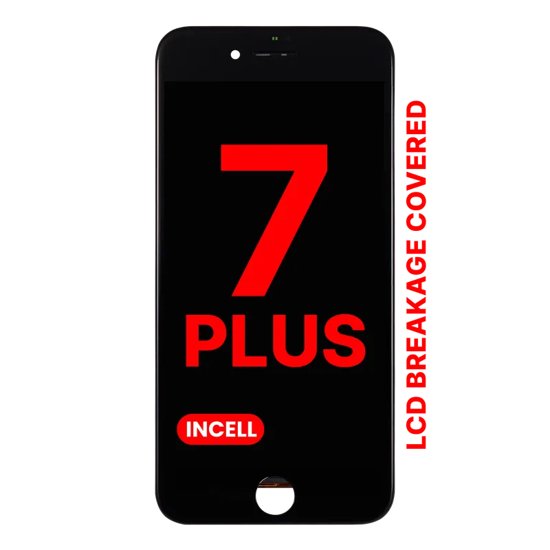 LCD displej s ocelovou deskou pro iPhone 7 Plus (Aftermarket Pro: XO7 Incell) (černá)