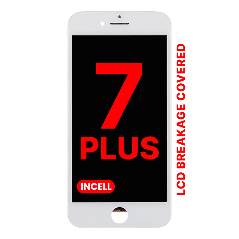 LCD displej s ocelovou deskou pro iPhone 7 Plus (Aftermarket Pro: XO7 Incell) (bílá)