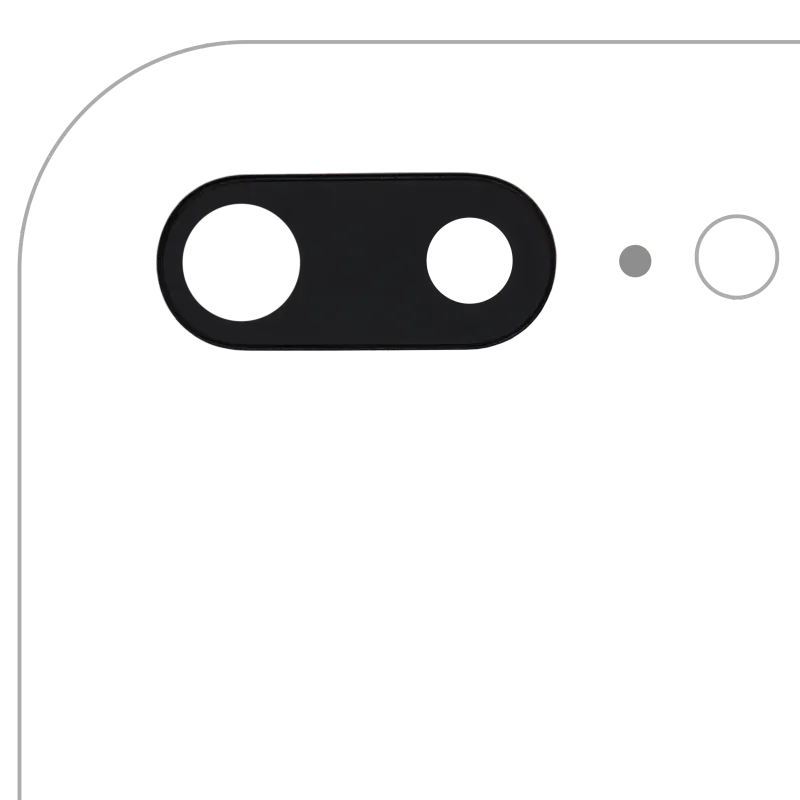 Sklíčko zadní kamery s držákem a rámečkem pro iPhone 7 Plus (pravý safír) (Premium) (balení 10 ks)