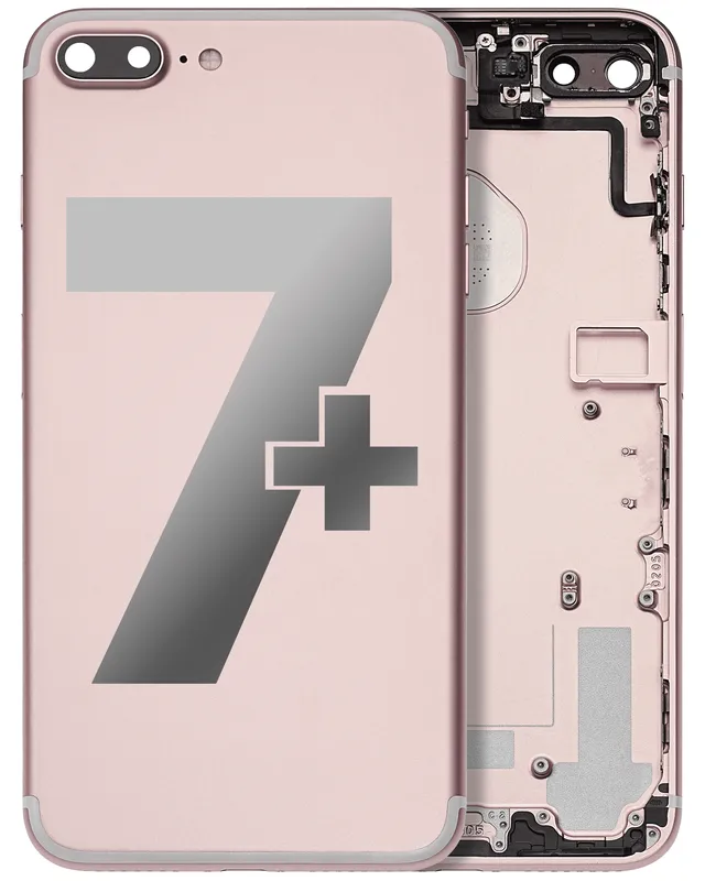 Zadní kryt (housing) s drobnými součástkami (předinstalováno) pro iPhone 7 Plus (originál z vyřazeného zařízení, stav A) (růžově zlatá)